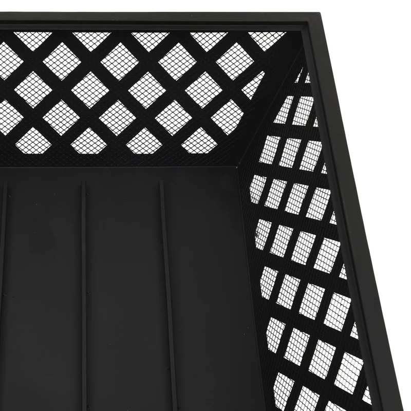 Foyer avec tisonnier 64 cm XXL acier noir 02_0005958