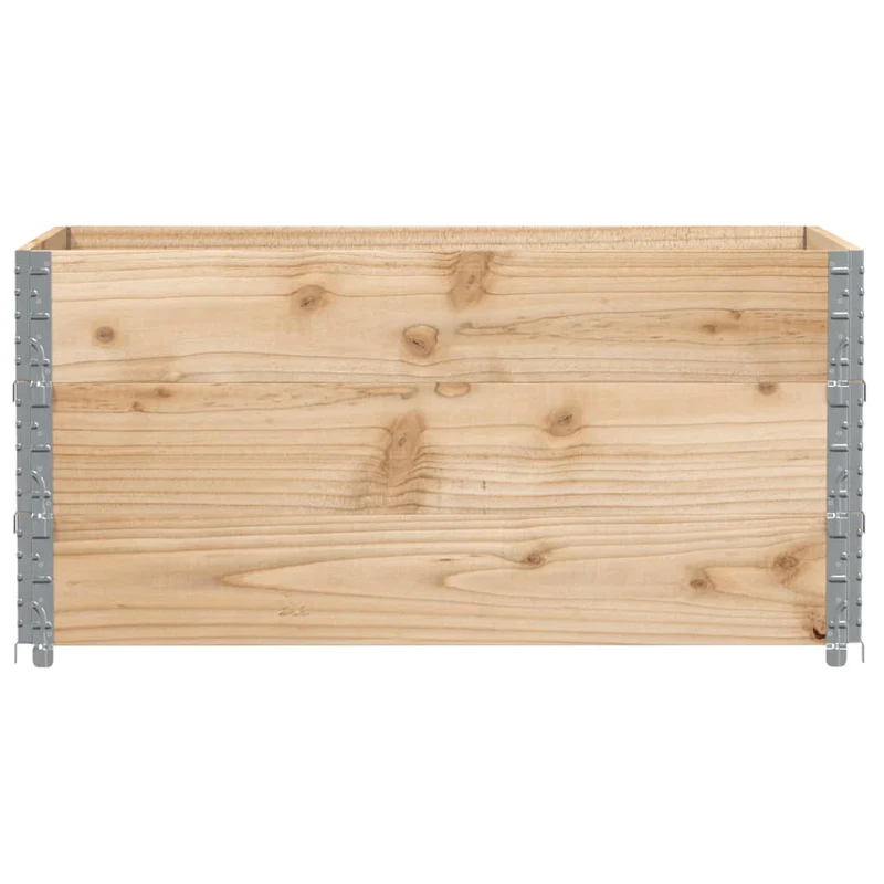 Jardinière bac lit surélevé plantes fleurs terrasse jardin 120 x 80 cm bois massif de pin marron 02_0037403
