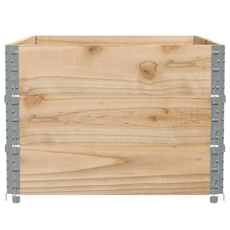 Jardinière bac lit surélevé plantes fleurs terrasse jardin 120 x 80 cm bois massif de pin marron 02_0037403
