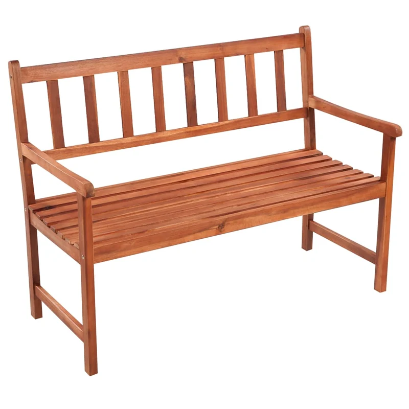 Banc de jardin meuble de patio d'extérieur terrasse avec coussin 120 cm bois d'acacia massif 02_0011391