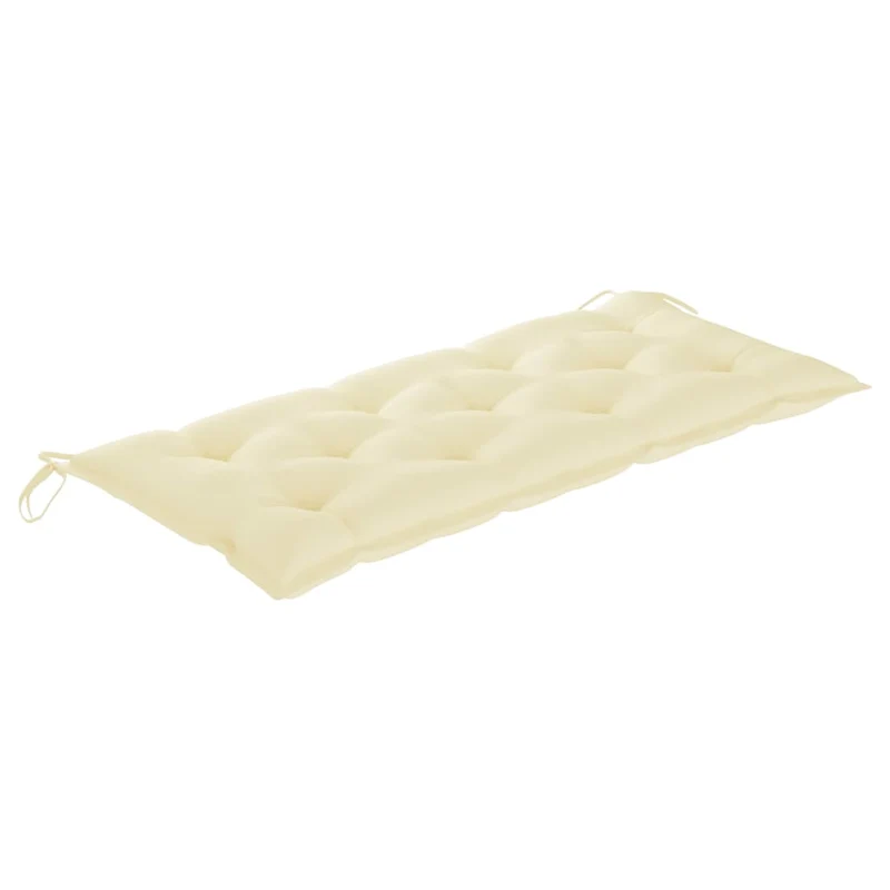 Banc de jardin meuble de patio d'extérieur terrasse avec coussin 120 cm bois d'acacia massif 02_0011356