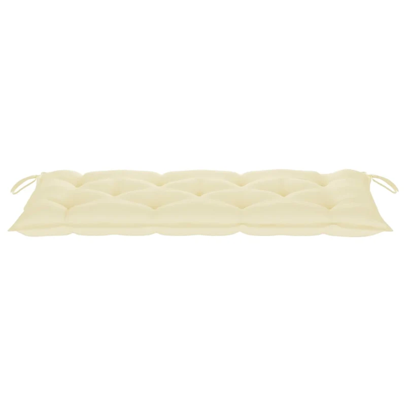Banc de jardin meuble de patio d'extérieur terrasse avec coussin 120 cm bois d'acacia massif 02_0011356