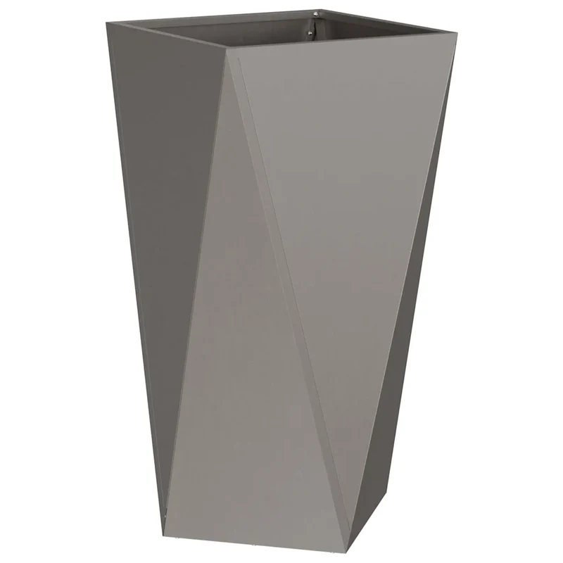 Jardinière moderne pour extérieur 40 x 40 x 75 cm avec base intégrée et design chic en acier rouillé 02_0053032