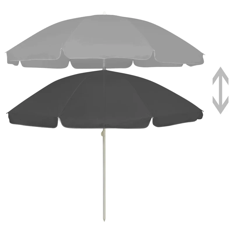 Parasol de plage 240 cm anthracite 02_0008375