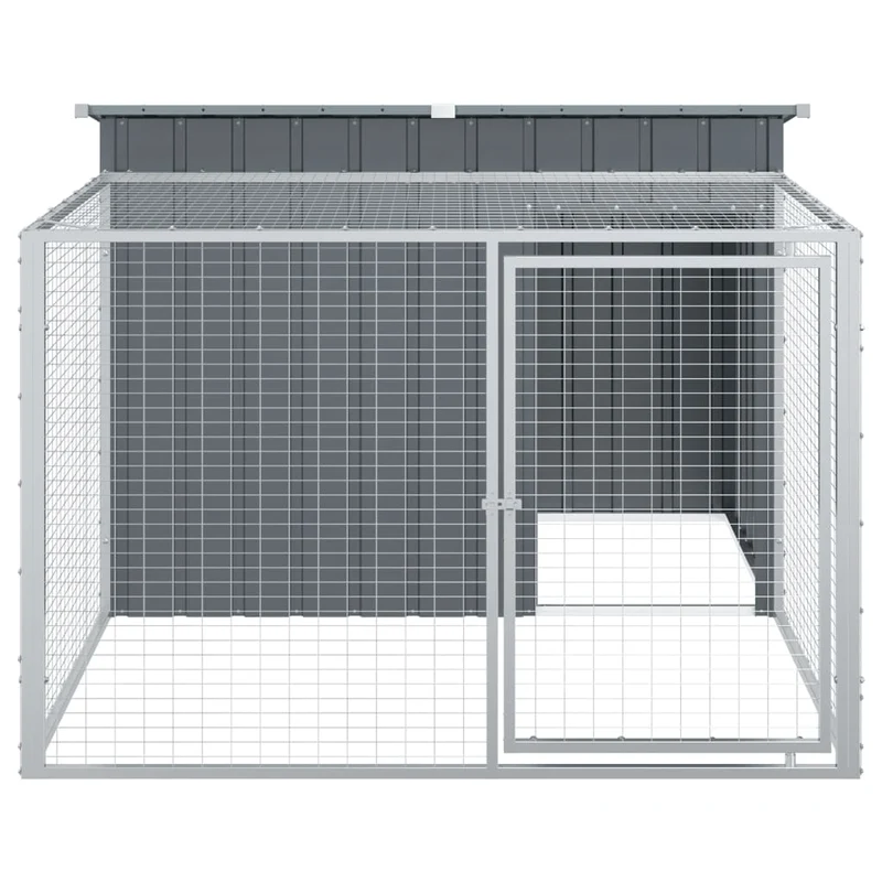 Niche pour chien avec cour 153 x 194 x 110 cm anthracite 02_0043469