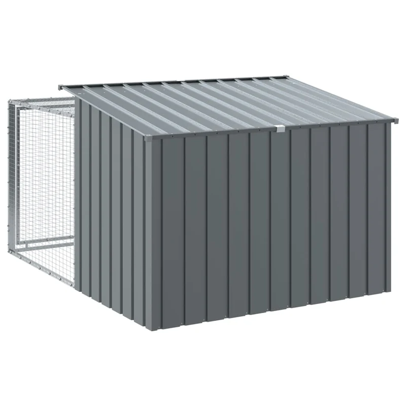 Niche pour chien avec cour 153 x 194 x 110 cm anthracite 02_0043469