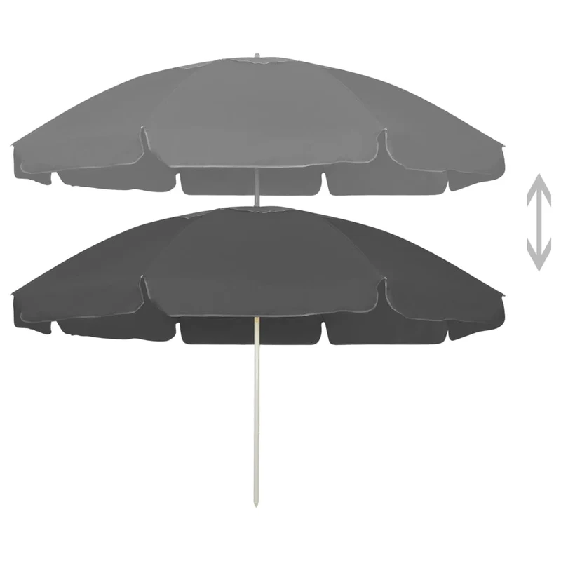 Parasol de plage 240 cm anthracite 02_0008374