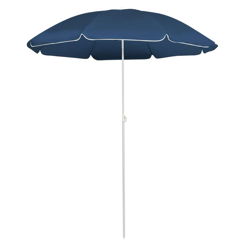 Parasol d'extérieur avec mât en acier 180 cm bleu 02_0008200