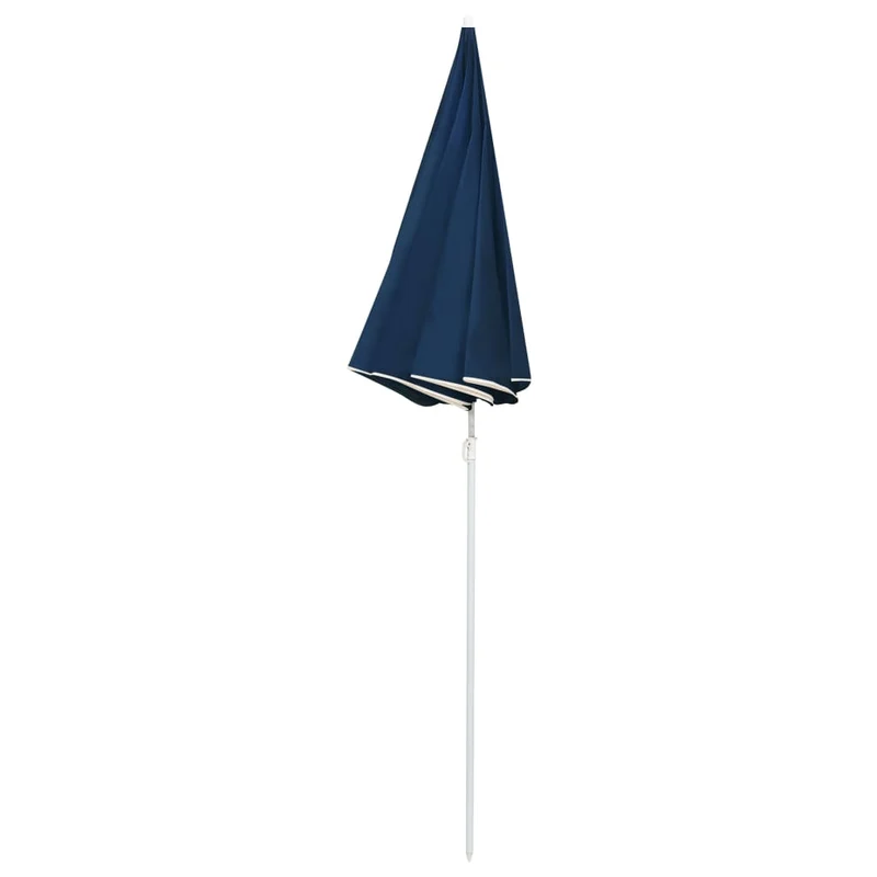 Parasol d'extérieur avec mât en acier 180 cm bleu 02_0008200