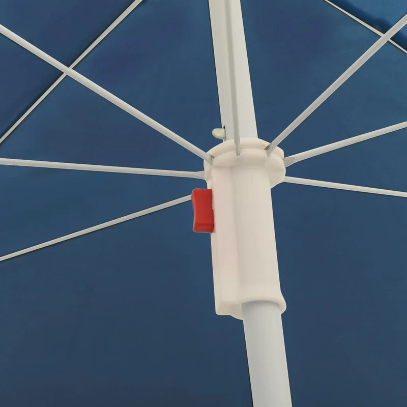 Parasol d'extérieur avec mât en acier 180 cm bleu 02_0008200