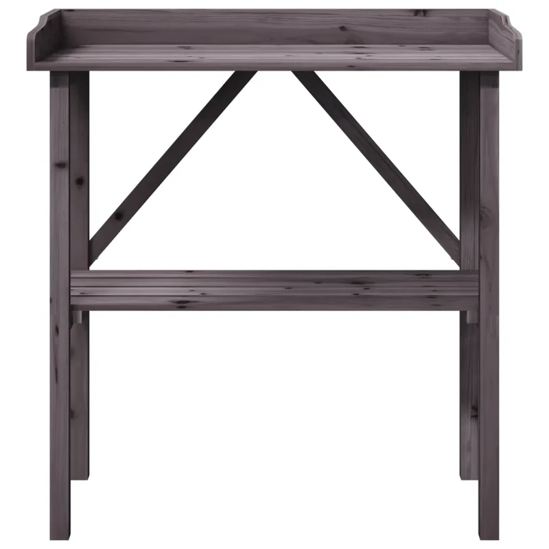 Table à plantes étagère ouverte jardinage 78 x 38 x 82,5 cm en bois de sapin gris 02_0046210