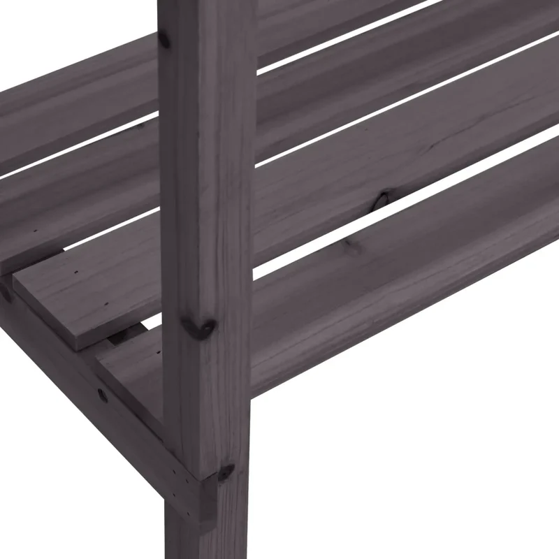 Table à plantes étagère ouverte jardinage 78 x 38 x 82,5 cm en bois de sapin gris 02_0046210