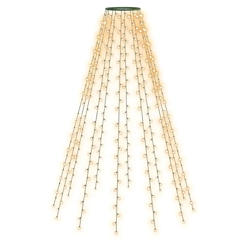 Guirlande lumineuse d'arbre de Noël 180 cm 180 LED économique ambiance chaleureuse en PVC blanc 02_0045973