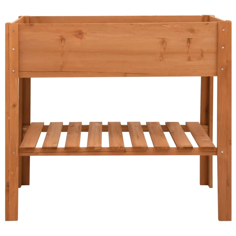 Jardinière à 2 niveaux pratique balcon cuisine 88 x 43 x 80 cm en bois de sapin naturel 02_0045933