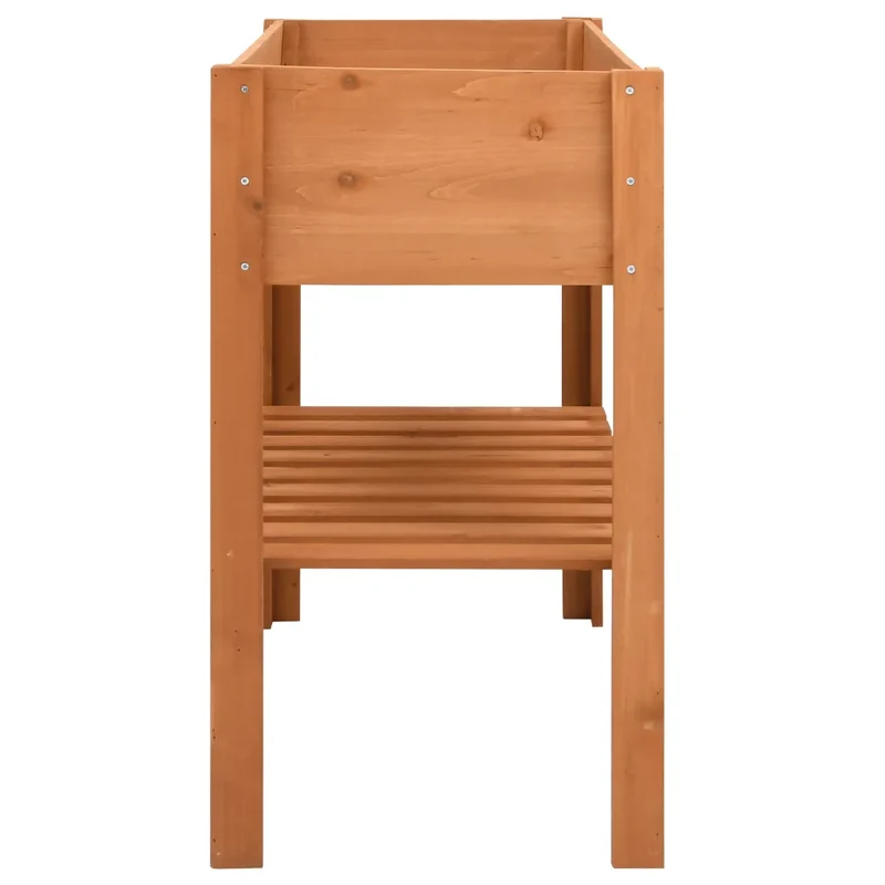 Jardinière à 2 niveaux pratique balcon cuisine 88 x 43 x 80 cm en bois de sapin naturel 02_0045933