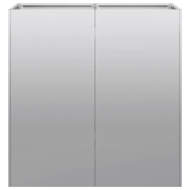 Jardinière moderne extérieure grand espace 80 x 40 x 80 cm en acier galvanisé 02_0051502