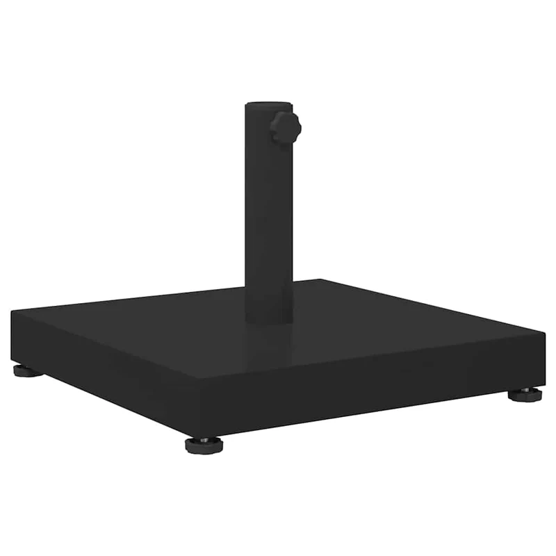 Base de parasol carrée moderne extérieure 45 x 45 x 31,5 cm en acier noir 02_0058930