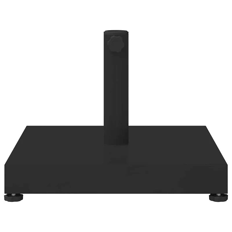 Base de parasol carrée moderne extérieure 45 x 45 x 31,5 cm en acier noir 02_0058930