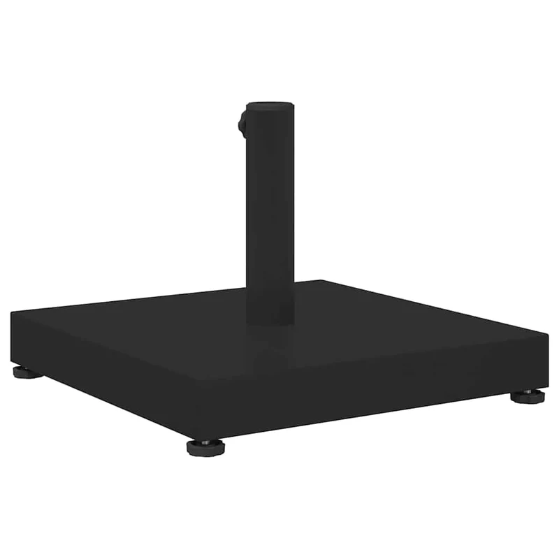 Base de parasol carrée moderne extérieure 45 x 45 x 31,5 cm en acier noir 02_0058930