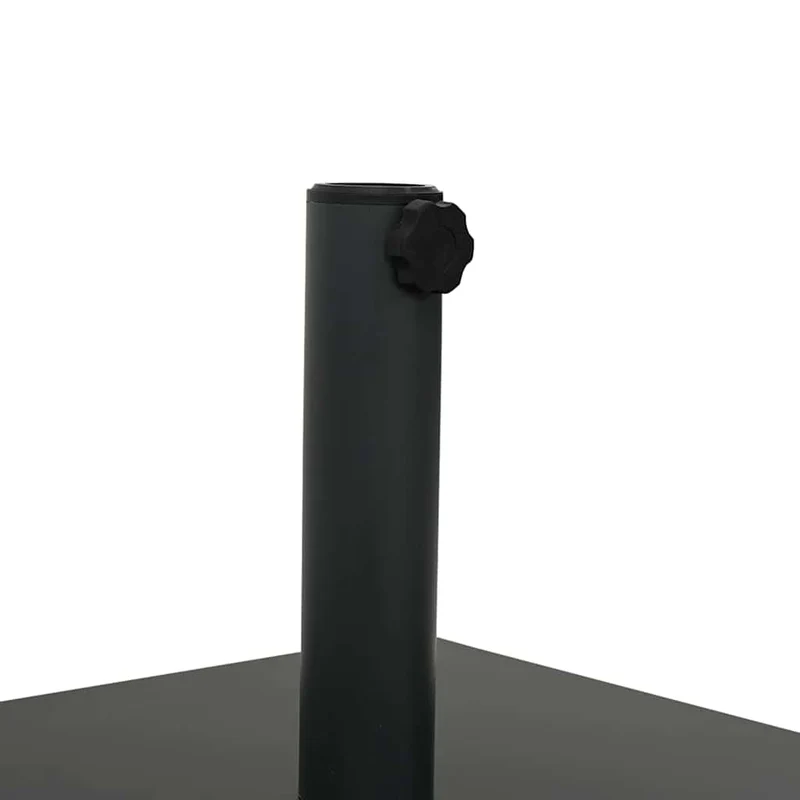 Base de parasol carrée moderne extérieure 45 x 45 x 31,5 cm en acier noir 02_0058930