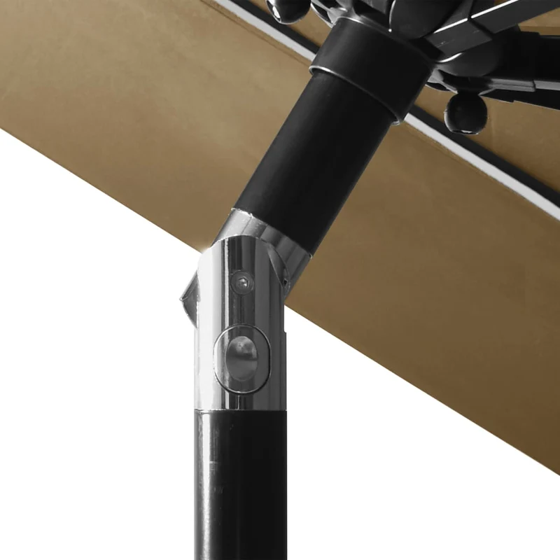 Parasol à 3 niveaux avec mât en aluminium 3 m taupe 02_0008771