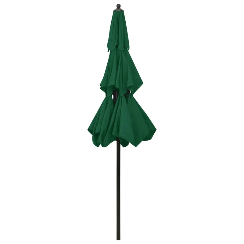 Parasol à 3 niveau x avec mât en aluminium 2,5 m vert 02_0008779