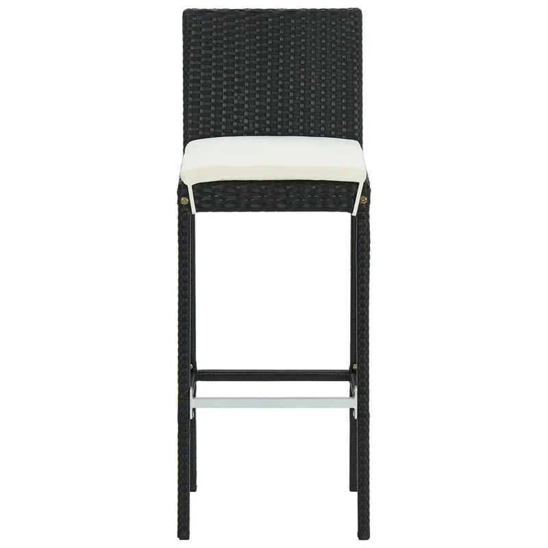 Ensemble de bar de jardin avec coussins 5 pièces noir 02_0013464
