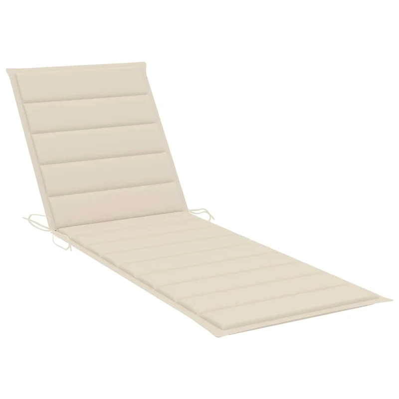 Transat chaise longue bain de soleil lit de jardin terrasse meuble d'extérieur avec coussin bois d'acacia solide 02_0012368