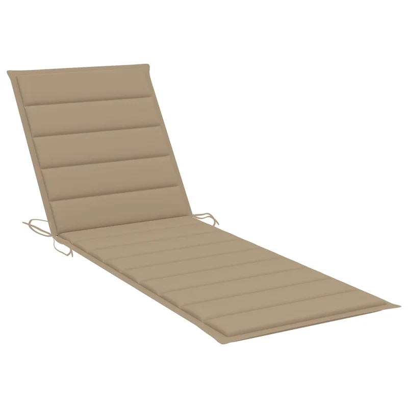 Transat chaise longue bain de soleil lit de jardin terrasse meuble d'extérieur 200 cm avec coussin bois d'acacia solide 02_0012410