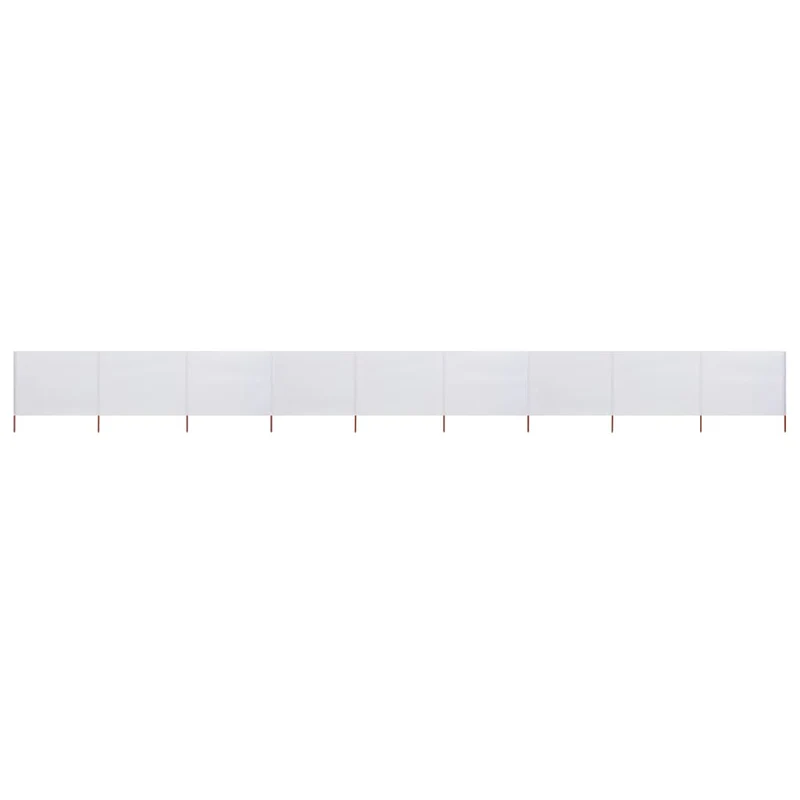 Brises-vue paravent 9 panneaux tissu 1200 x 120 cm blanc sable 02_0008855