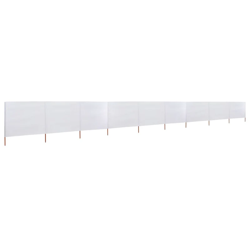 Brises-vue paravent 9 panneaux tissu 1200 x 120 cm blanc sable 02_0008855