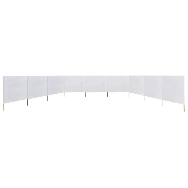 Brises-vue paravent 9 panneaux tissu 1200 x 120 cm blanc sable 02_0008855