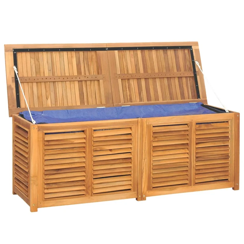 Boîte de rangement jardin et sac 150 x 50 x 53 cm bois massif teck 02_0013131