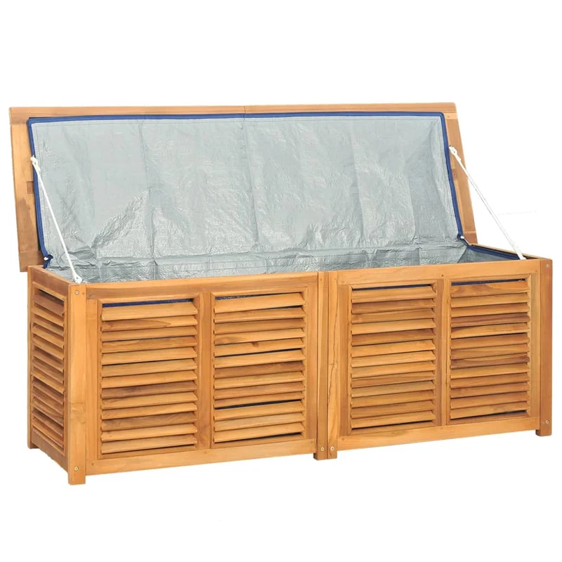 Boîte de rangement jardin et sac 150 x 50 x 53 cm bois massif teck 02_0013131