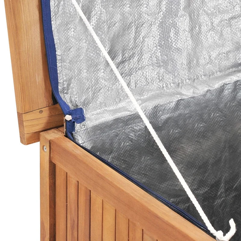 Coffre boîte meuble de jardin rangement 90 x 50 x 58 cm bois de teck solide 02_0013054