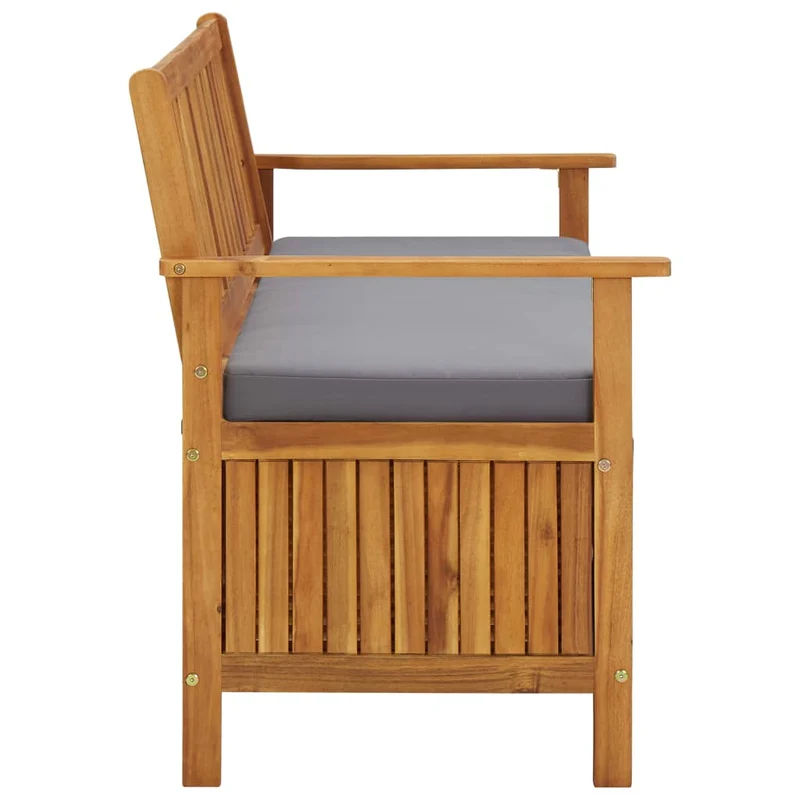 Banc de jardin meuble de patio d'extérieur terrasse de rangement de jardin 120 x 63 x 84 cm bois d'acacia solide 02_0011802