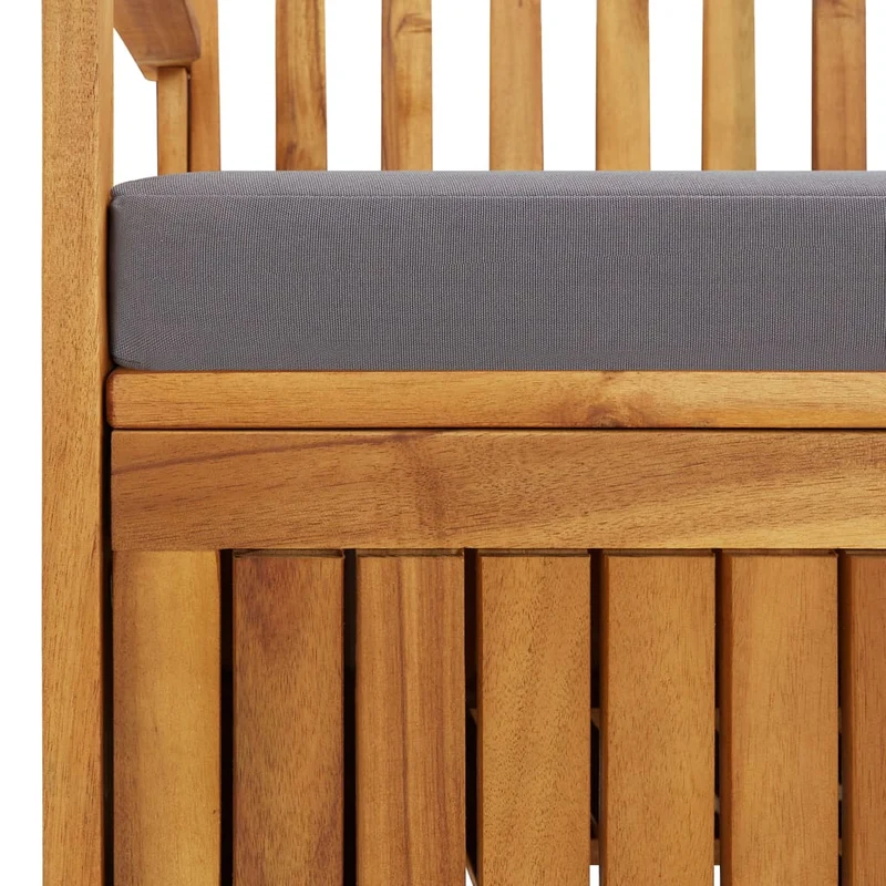 Banc de jardin meuble de patio d'extérieur terrasse de rangement de jardin 120 x 63 x 84 cm bois d'acacia solide 02_0011802