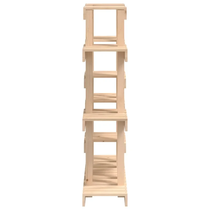 Support à plantes en bois massif de pin 104,5 x 25 x 109,5 cm stable design rustique idéal pour salon jardin 02_0048467