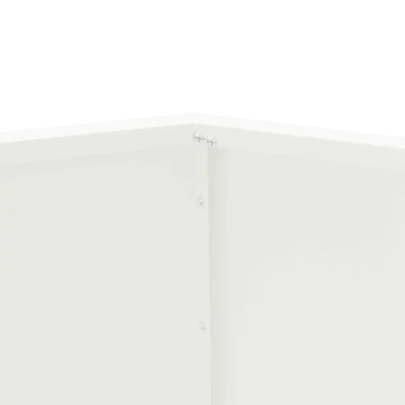 Jardinière rectangulaire extérieure 75 x 75 x 60 cm design moderne esthétique en acier blanc 02_0053106