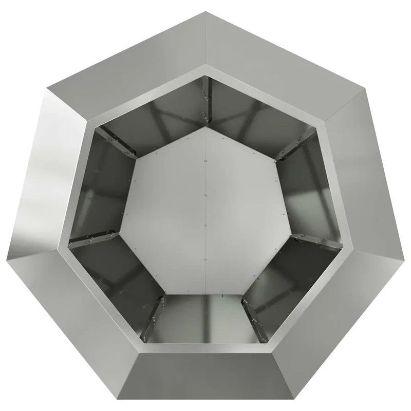 Jardinière rectangulaire 100 x 100 x 80 cm design extérieur pratique moderne en acier galvanisé argent 02_0053100