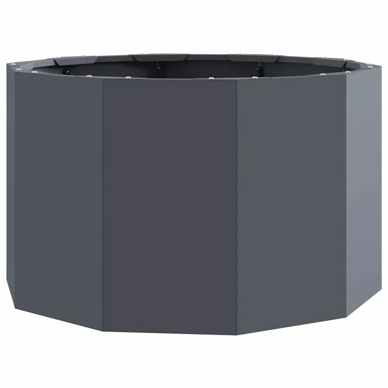 Jardinière ronde extérieure chic 60 x 60 x 35 cm facile à assembler design moderne en acier anthracite 02_0052980