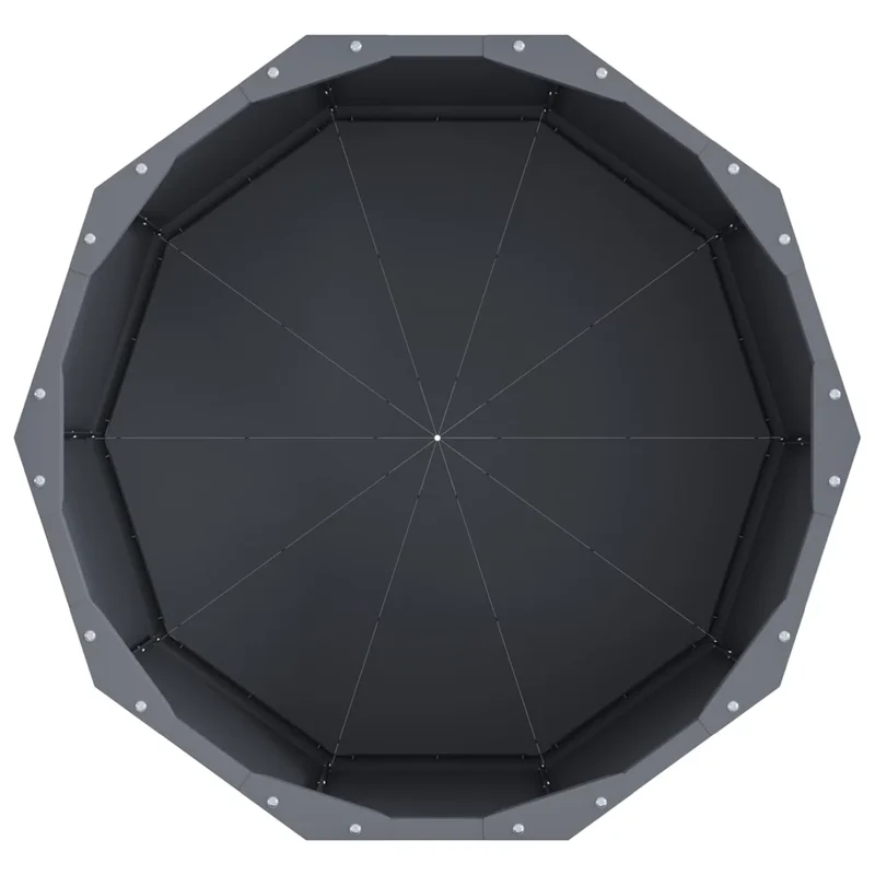 Jardinière ronde extérieure chic 60 x 60 x 35 cm facile à assembler design moderne en acier anthracite 02_0052980