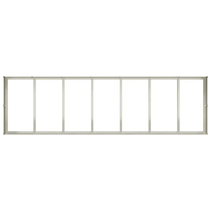 Jardinière design moderne extérieur 280 x 80 x 40 cm stabilité accrue finition naturelle en acier blanc 02_0051543