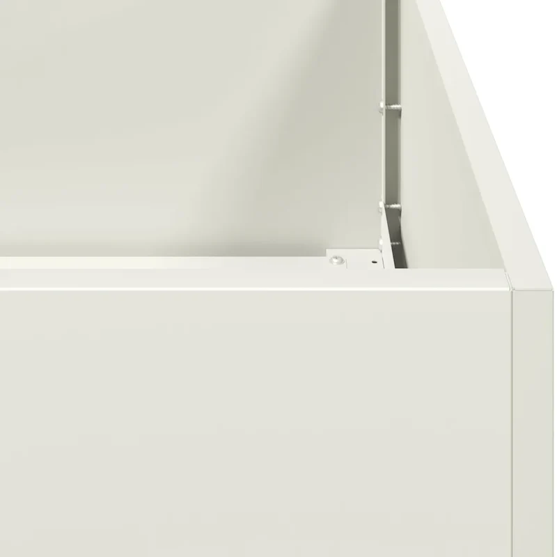 Jardinière design moderne extérieur 280 x 80 x 40 cm stabilité accrue finition naturelle en acier blanc 02_0051543