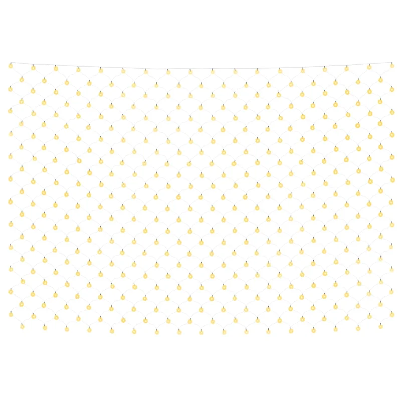 Filet lumineux LED blanc chaud intérieur extérieur 4 x 4 m 544 lumières ambiance festive en PVC vert 02_0046765