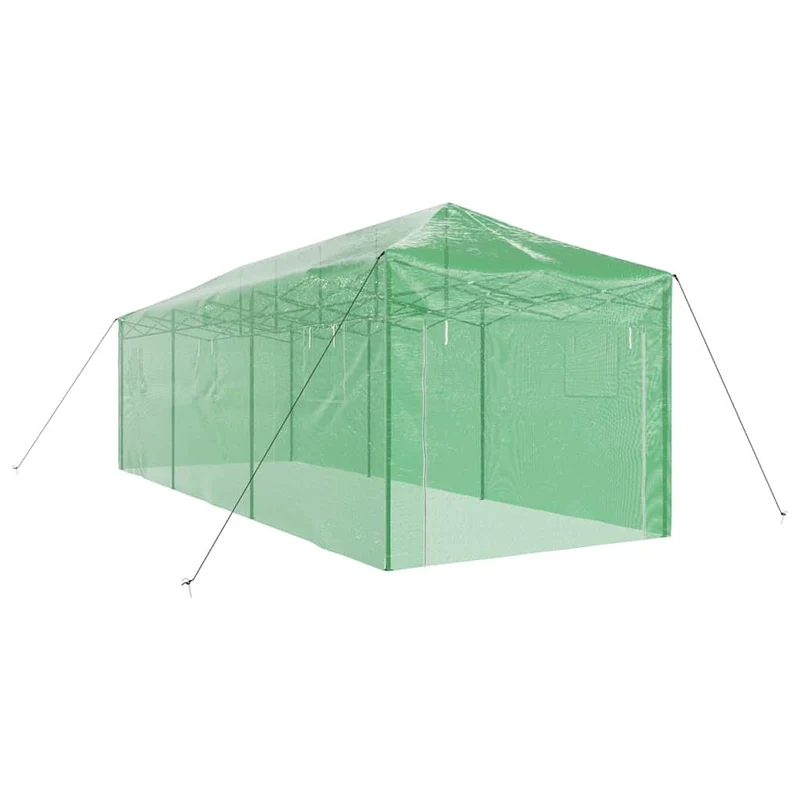 Serre rectangulaire pliable design moderne jardin 290 x 870 x 315 cm en fer vert 02_0058863