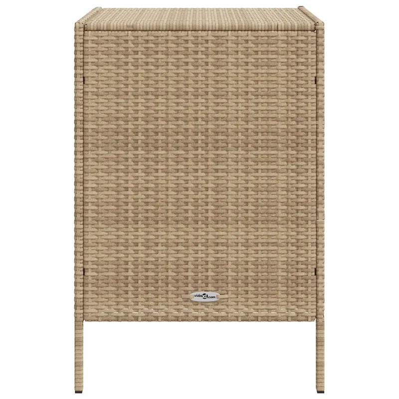 Armoire de rangement de jardin design moderne 55 x 59 x 80 cm avec 3 tiroirs en résine tressée beige 02_0047427