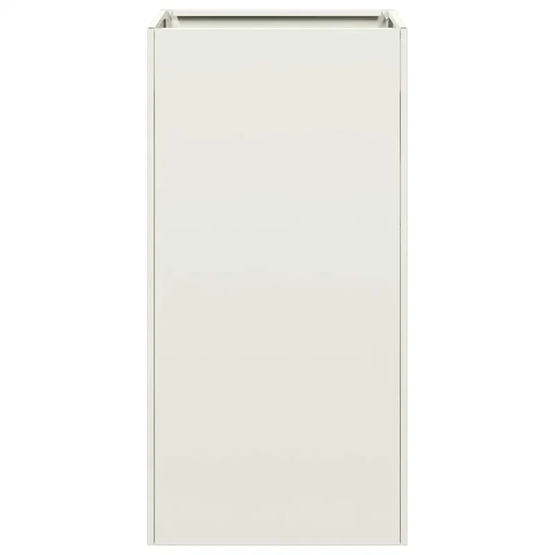 Jardinière moderne pour extérieur 40 x 40 x 80 cm espace généreux finition élégante en acier laminé à froid blanc 02_0051493