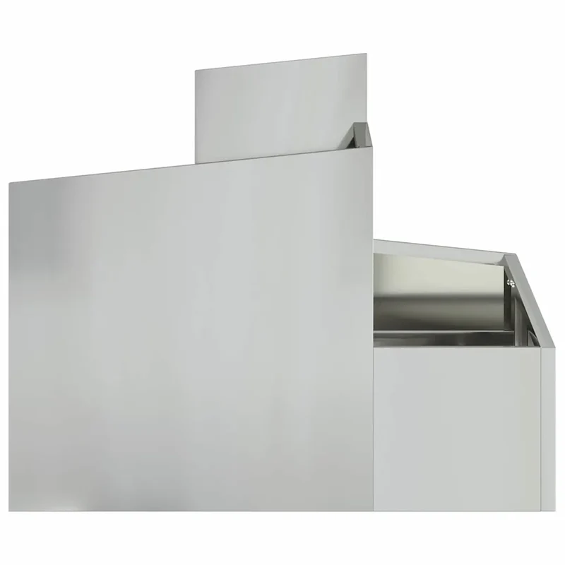 Cache-pot de jardin moderne 60 x 60 x 50 cm extérieur pratique design industriel en acier galvanisé argent 02_0052216