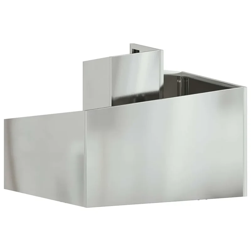 Cache-pot de jardin moderne 60 x 60 x 50 cm extérieur pratique design industriel en acier galvanisé argent 02_0052216